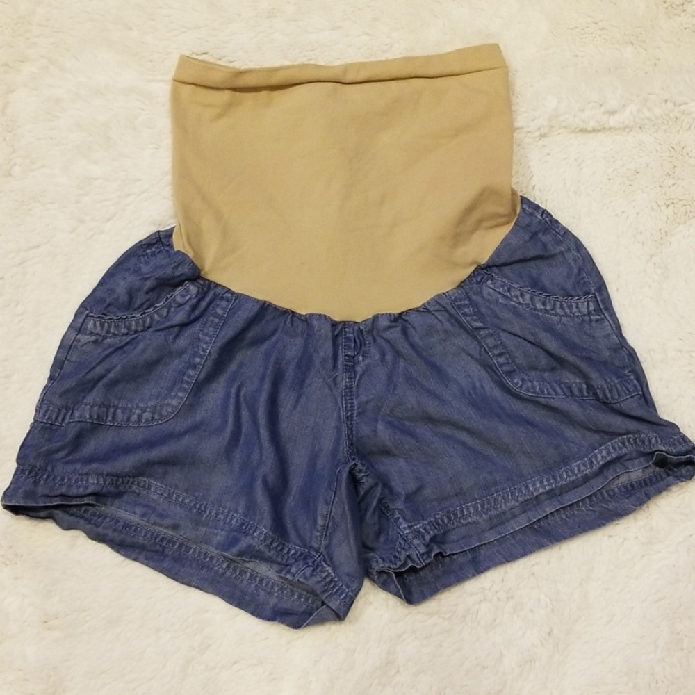 🌱 Motherhood Maternity blue jeans shorts
